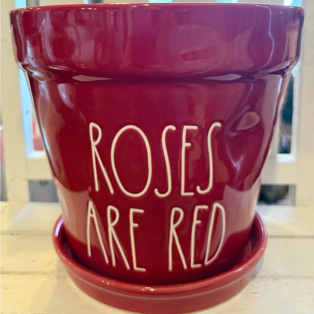 Rae Dunn Red Ceramic Vase